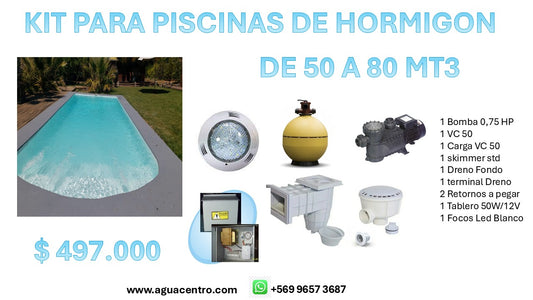 KIT PARA PISCINA DE HORMIGON DE 50 a 80 MT3