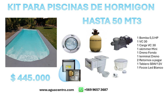 KIT PARA PISCINA DE HORMIGON HASTA 50 MT3